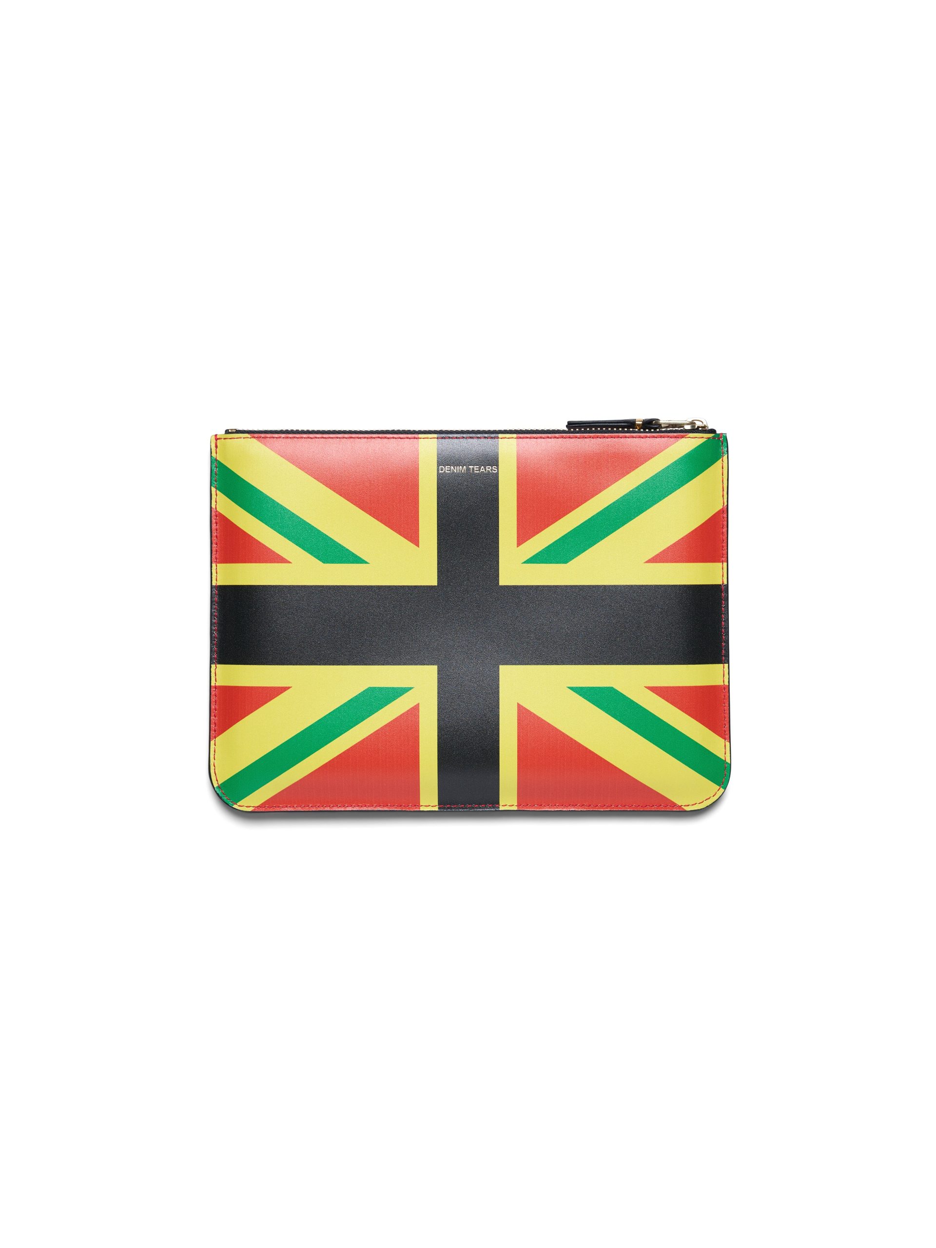 CDGDENIMTEARS_UNION-JACK_LARGE-ZIP-POUCH_FRONT